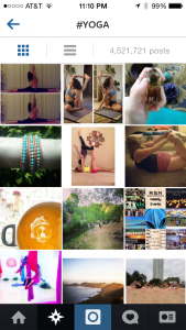 Instagram #yoga